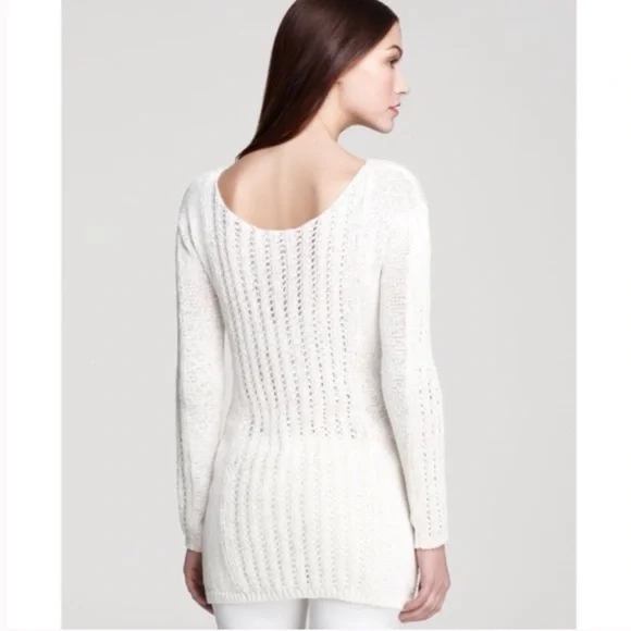🌟Rachel Zoe White Chunky Open Knit Karla Sweater - Picture 2 of 8